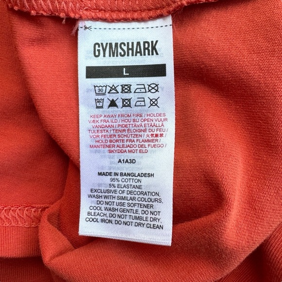 Gymshark Apollo Muscle Fit T-Shirt Large Men’s Storm Red A1A3D Short Sleeve - Picture 4 of 6